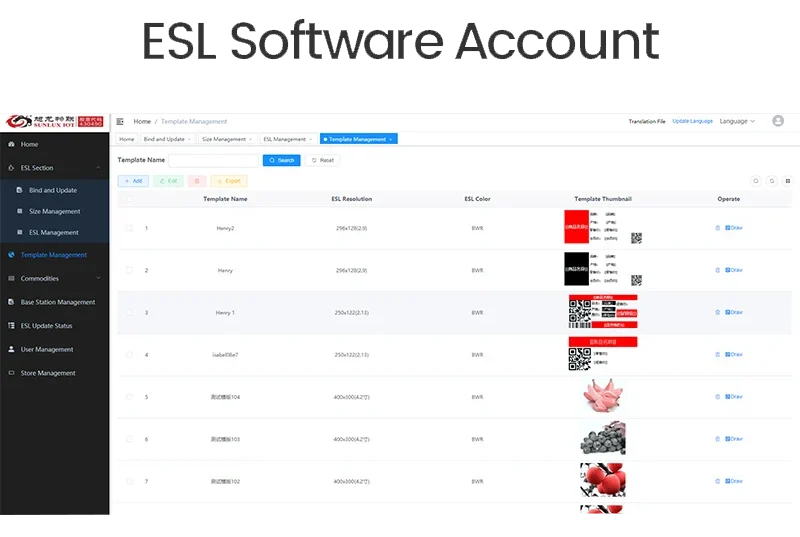 Label Management System (ESL)